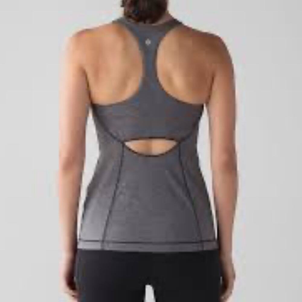 Lululemon In Training Tank Gray Active Tank Top Shirt 6 - Picture 2 of 6